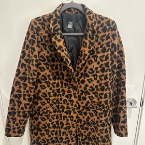 Cheetah Print Felt Trench Coat from IVORY